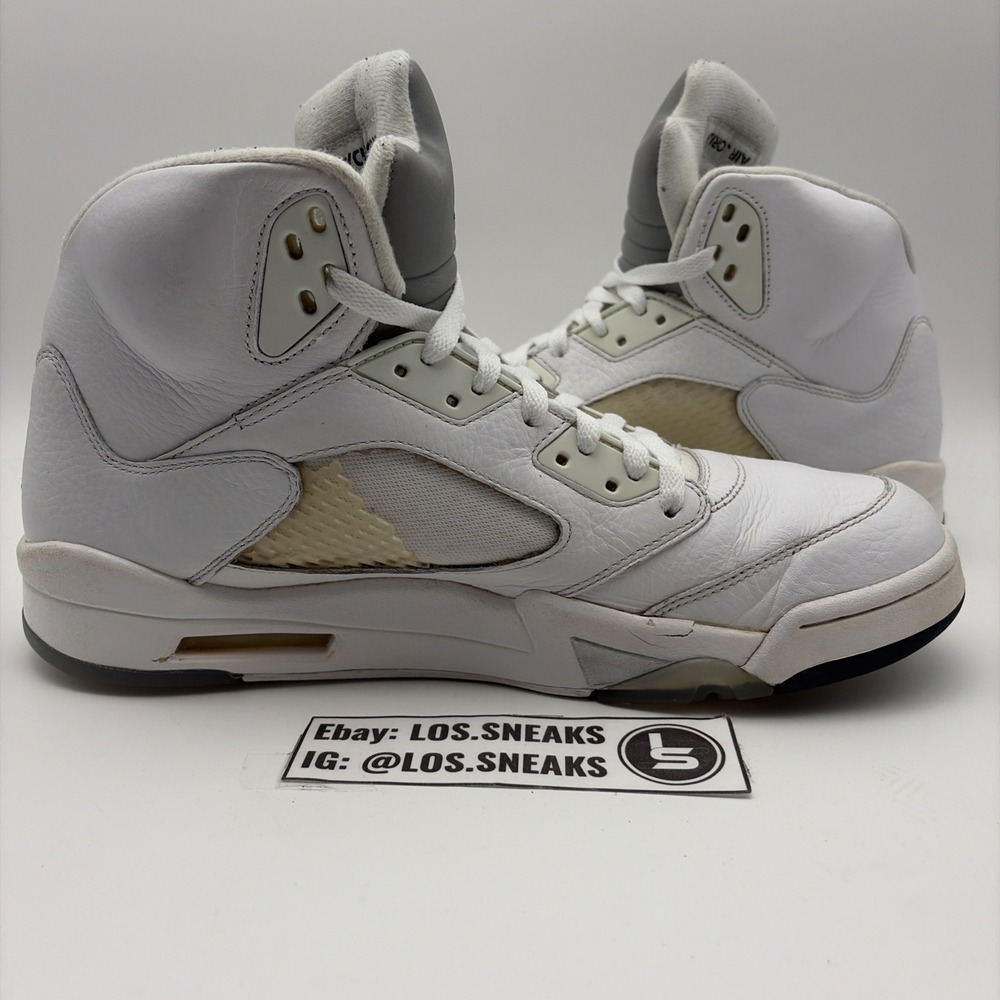 Size 12 - Air Jordan 5 Retro 2015 White Metallic*READ DESCRIPTION* - Picture 7 of 13